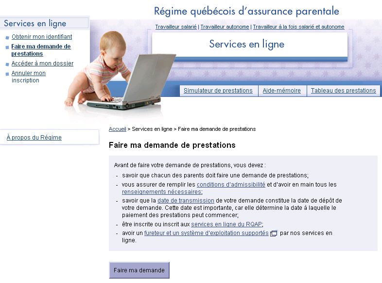 7. 5. Le régime québécois d assurance parentale (RQAP) : www.rqap.gouv.qc.