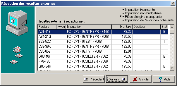 GFC 2014 - Recettes externes 4 Cliquer sur le bouton «Parcourir» puis sélectionner le fichier de transfert issu de Progrè.