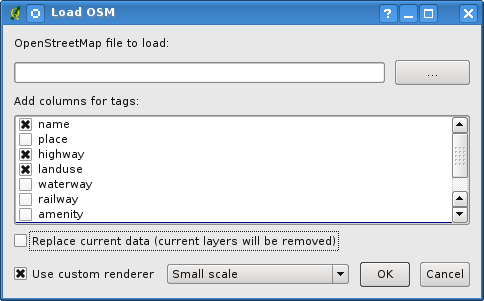 Download OSM data is used to download data from the OpenStreetMap server. Upload OSM data is used to upload changes (on current data).