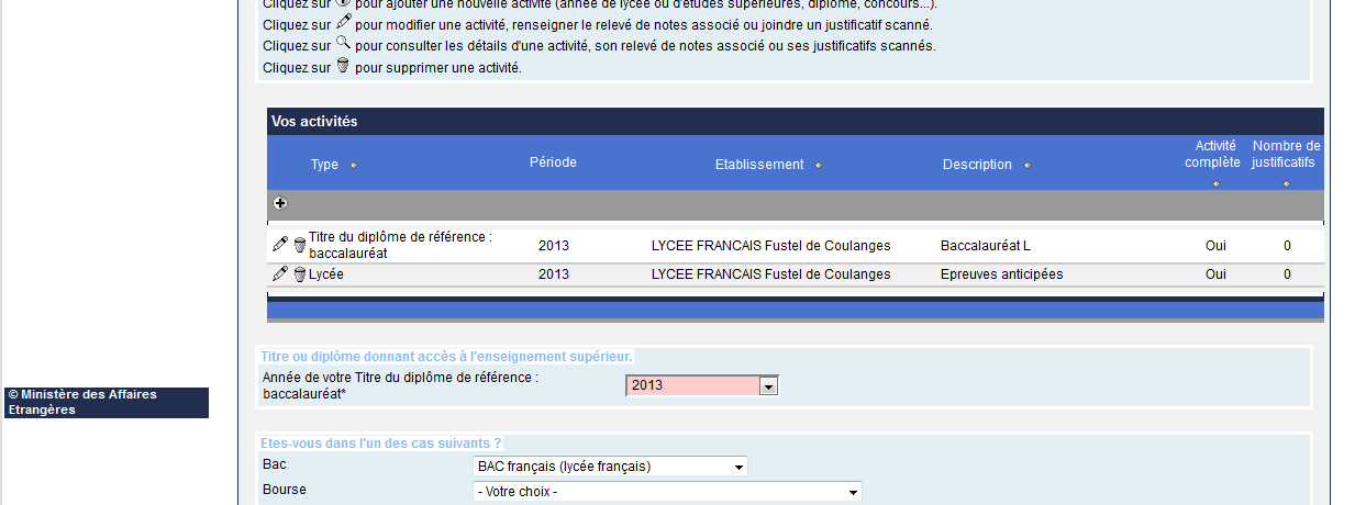 II- Remplir le formulaire Campus France Vous arrivez sur la page d accueil de votre espace personnel. Vous voyez apparaître votre numéro d identifiant.