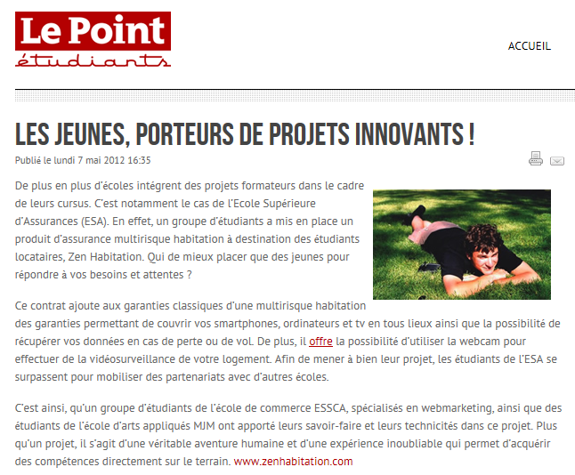 Le Point Etudiant Le Point Etudiant est un magazine dérivé de l hebdomadaire Le Point, consacré à la vie étudiantes (sport, soirée, gala, forum, rencontre, culture, initiative, festival, comédie