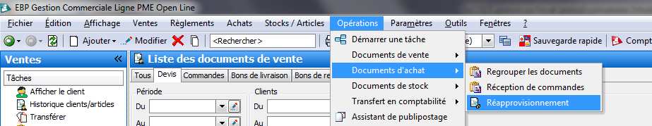 Sélectionner Exporter, puis PDF : Une fenêtre Windows s ouvre pour définir l emplacement de stockage de votre fichier PDF. Personnaliser votre devis en le renommant.