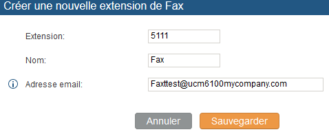 Figure 55: Configurer la règle entrante pour le Fax Maintenant, la configuration de Fax est terminée.
