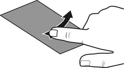Utilisation de base 23 Faire glisser un élément Appuyez longuement sur l'élément et faites glisser le doigt à travers l'écran. L'élément suit votre doigt.