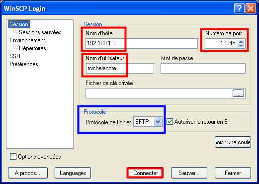SME-8.0 & Serveur FTP 2.3. FTP avec Firefox On essaie avec FireFox. ftp://michelandre@192.168.1.3/ On entre le mot de passe. On est dans l'ibay du FTP.