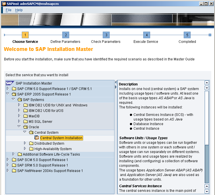 Pour démarrer l installation, insérez dans le lecteur le DVD «Installation Master for SAP ERP 2005». Dans le répertoire IM_Windows_I386, cliquez sur sapinst.exe.