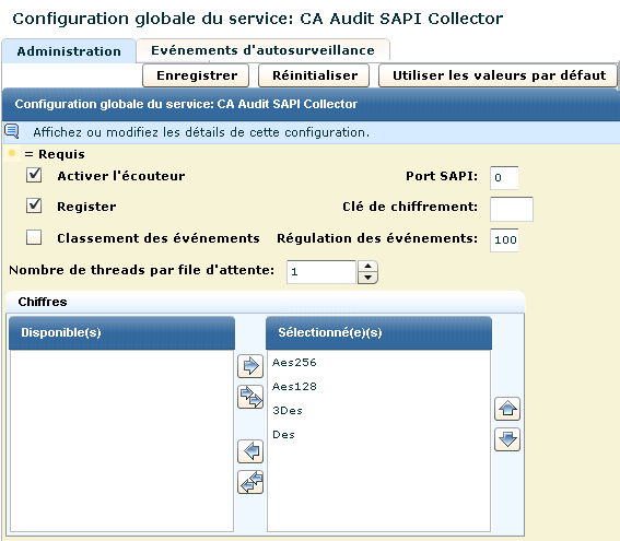 Modification des stratégies CA Audit pour envoyer des événements à CA Enterprise Log Manager 3.