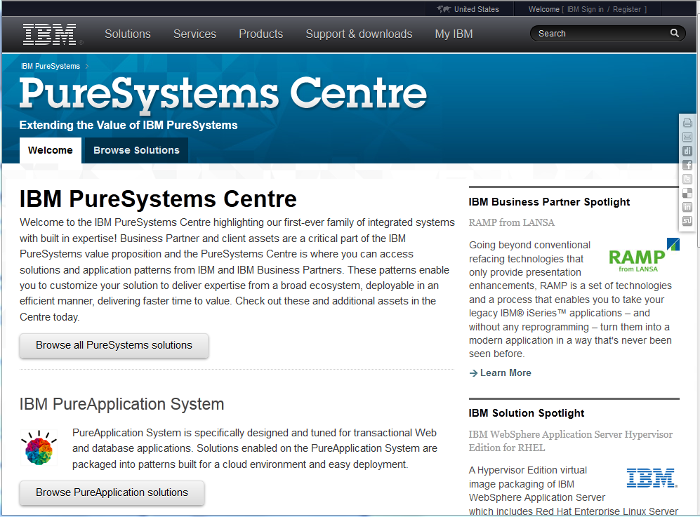 Un vaste écosystème IBM PureSystems Centre: Accès à la communauté des