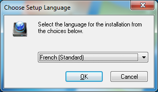 Sélection d'une langue Sélectionnez la langue dans laquelle effectuer l'installation. 1.