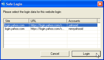5.3.4. Utilisation des données de login sauvegardées Quand vous revenez sur un site web pour lequel vous avez sauvegardé les données de login, HDDtoGO va entrer automatiquement vos données de login.