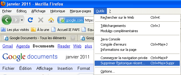 5.2 Sous Firefox Le principe est similaire à la démarche précédente sous Internet Explorer, à la différence que vous allez pouvoir