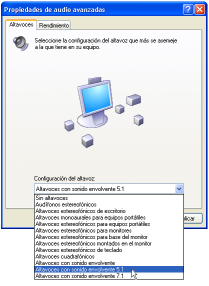 Français English INSTALACIÓN DEL SISTEMA INSTALACIÓN DEL SISTEMA 2. En el Panel de control de Windows XP, abra Propiedades de dispositivos de sonido y audio (Figura 5). 3.