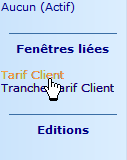 Création d'une tranche tarifaire Cliquer sur le champ «Tranche Tarif Client» Il s'agit de paramétrer des tranches de prix à appliquer en fonction de l'«unité» choisie (palettes, poids.