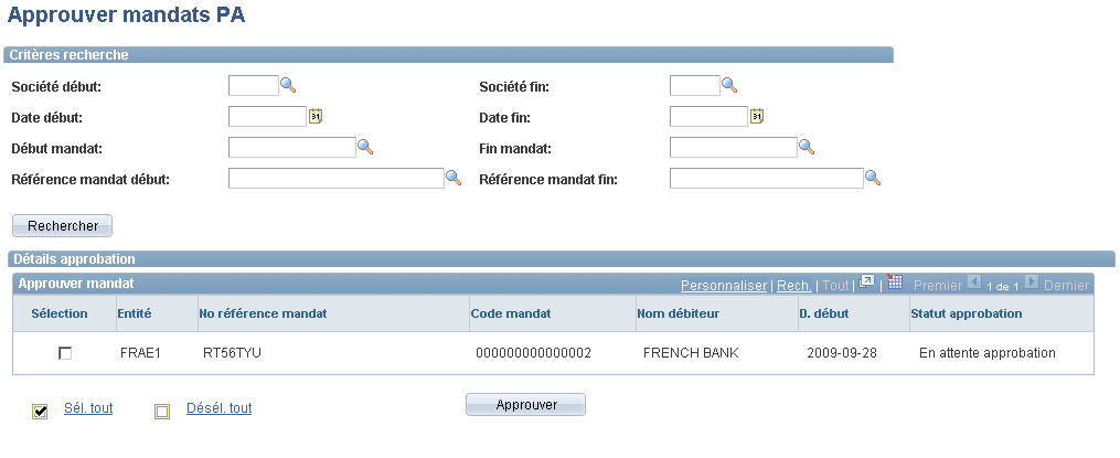 Chapitre 7 Définition des exigences et des transactions SEPA (Single Euro Payment Area) CIB initial No référence mandat initial Présente le code BIC/IFD SWIFT initial du créancier.
