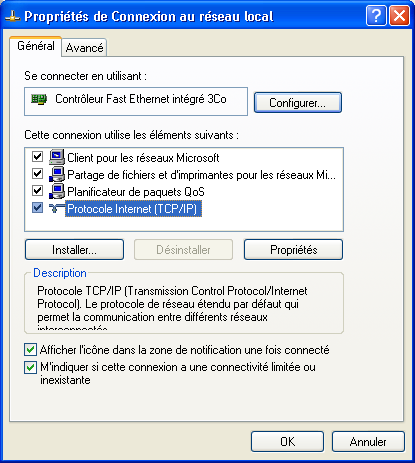 Fig40 : configuration d un client DHCP (2) Dans la fenêtre qui s affiche cochez obtenir