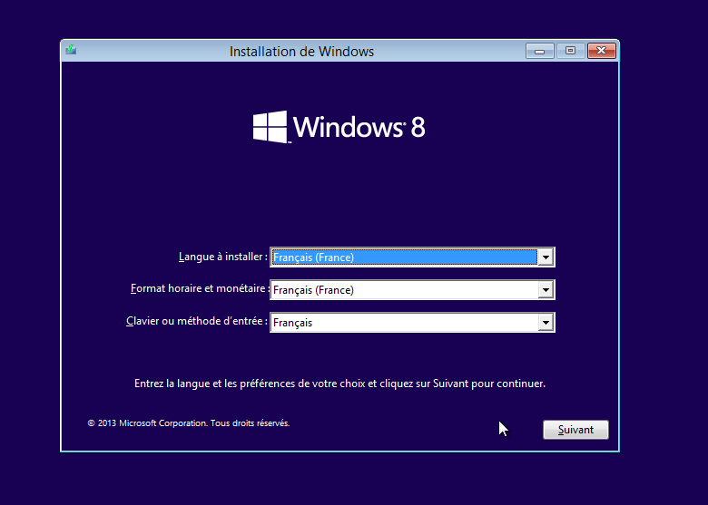 B. Procédure d installation d'un client Windows 8.