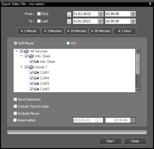 Manuel de l utilisateur A-B Export Video File (Exporter fichier vidéo A-B) : Paramètre la section vidéo à exporter à l'aide de l'indicateur horaire.