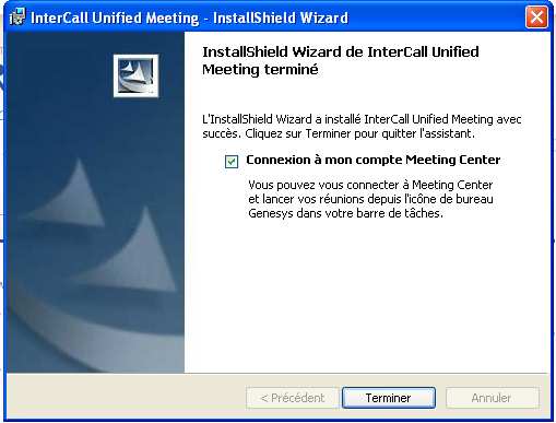Installation Démarrez une réunion avec votre Calendrier Outlook ou Lotus Notes ou en cliquant sur l'icône InterCall Unified Meeting. Cela n'a jamais été aussi simple!