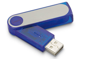 Téléphone: 2-671 11 77 Rotolink MO1019 Clé USB mini format en plastique coloré résistant et aluminium satiné. Bonne surface de marquage pour votre logo.