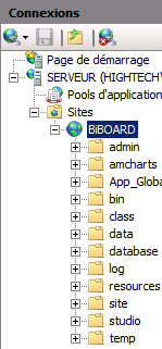 Modifier la version du Framework du pool d applications utilisé par le site Web BiBOARD par la version v4.0.