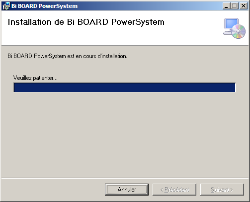Cliquer sur Fermer à la fin de l installation. 2. Configuration Exécuter le configurateur de BiBOARD PowerSystem : «.