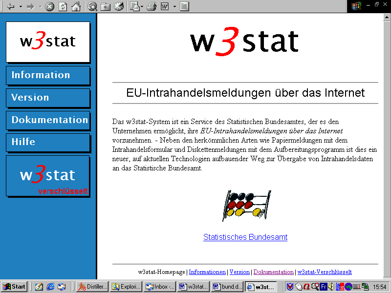 Le projet W3stat en Allemagne Fritz Pfrommer, Statistisches Bundesamt, Allemagne Aperçu Le système W3stat est un service fourni par l'ins allemand (Statistisches Bundesamt), permettant aux