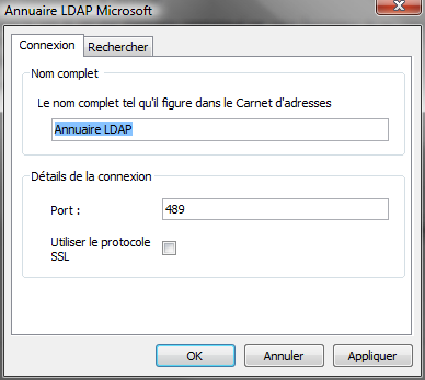 Serveur IceWarp - Configuration d'un annuaire LDAP 7 Il faut donner l'adresse ou le nom du serveur sur laquelle tourne le serveur LDAP mais il n'est pas nécessaire de fournir des informations