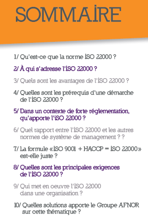 Connaissez-vous l ISO 22000? http://www.afnor.