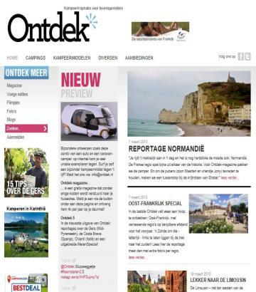 Campagne Ontdek Contenu rédactionnel repris du magazine Spécial Grand Est de 6 pages Une page par