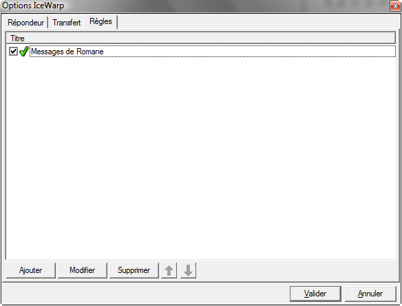 Serveur IceWarp - guide d'installation du connecteur Outlook 4 21 "Transférer à" est l'adresse de destination du message transféré et "Conserver une copie" permet de conserver une copie du message