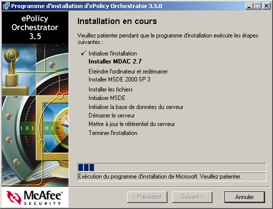 Guide d installation d epolicy Orchestrator 3.