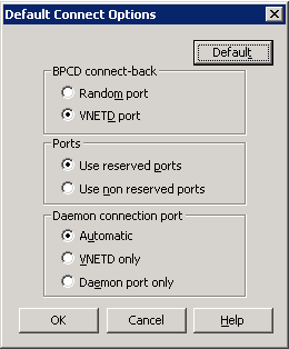124 Sécurité des ports Indication des options de connexion du pare-feu sur un serveur ou un client NetBackup une version ultérieure, vous pouvez également définir les options de connexion par défaut