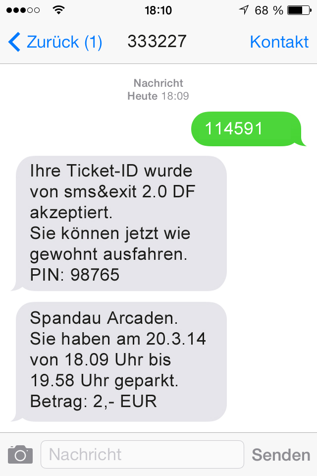 1 2 3 A sa sortie, l utilisateur présente son ticket à la barrière puis reçoit un SMS de confirmation de paiement.
