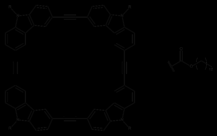 Figure 1-14 : Tétracycle arylèneéthynylène (ACTC) développé par Naddo et al.