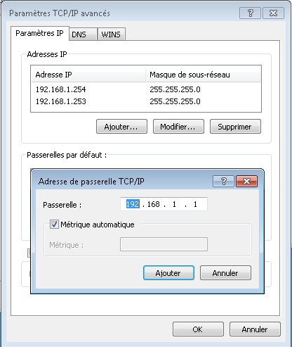 La seconde adresse IP que vous choisissez pour votre serveur Windows Home Server reprendra pour les trois premières séries de chiffres les valeurs précédentes ; pour la dernière série, prenez par
