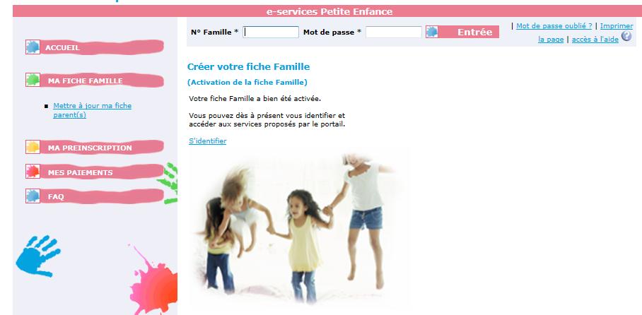 13 Activer votre fiche Famille en cliquant sur le lien indiqué dans le mail Clic 14 Votre fiche Famille a bien été activée, vous pouvez maintenant préinscrire votre enfant