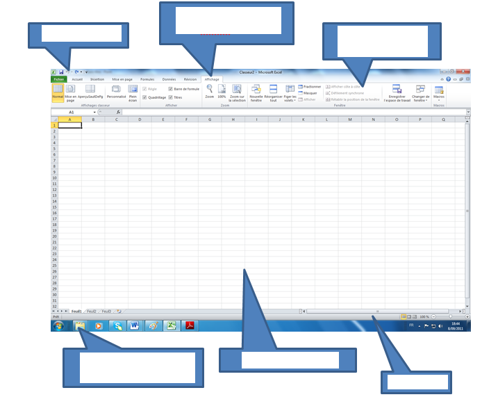 3.6. La barre d état Elle se situe en bas de la fenêtre Excel et donne des renseignements sur le classeur et les actions en cours.