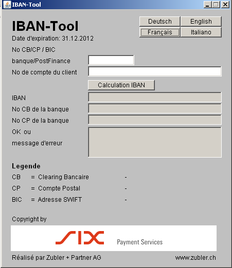 Eléments techniques de l'outil IBAN (Java) Spécifications pour éditeurs de logiciels et EF 7.5.