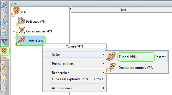 2.7 Créer un Tunnel VPN VPN > Tunnel VPN > Créer >