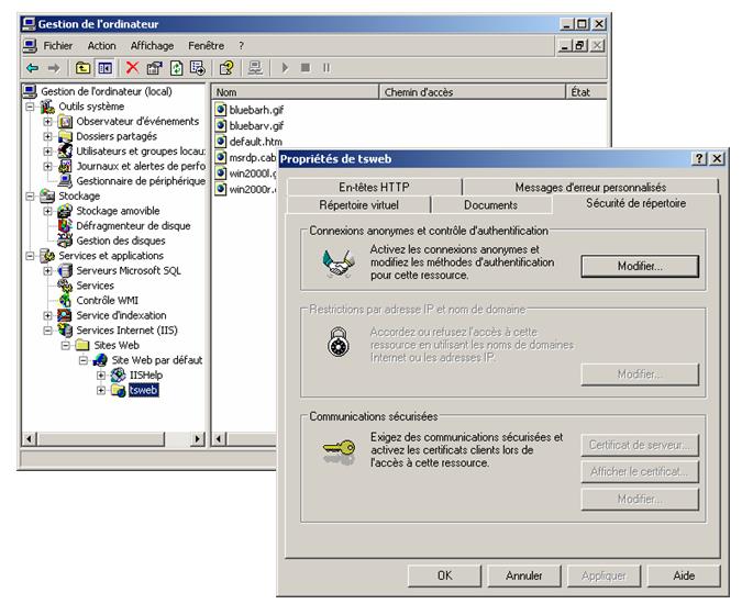 Bureau distant via votre navigateur Voici une extension intéressante du service Bureau à distance de Windows XP Professionnel et Windows Serveur 2K(3) permettant d'établir une connexion