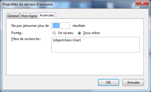 Configuration du Carnet d adresse de Thunderbird pour interroger Active Directory 1.