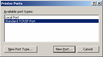 9) Cliquez sur le bouton [Next] (suivant) dans la fenêtre Additional Port Information Required (Information Port Supplémentaire Requise).