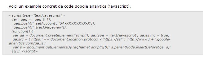 Le tag management (1) Lignes de code permettant de mesurer la performance marketing Composition d un tag Généralement, JavaScript sert à contrôler les données saisies dans des formulaires