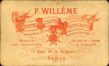 WILLÈME François 26/05/1830 02:00 LMT Sedan (49N42-4E57), FR. AA MM Peintre, photographe et sculpteur français, inventeur de la photosculpture vers 1859-1860.