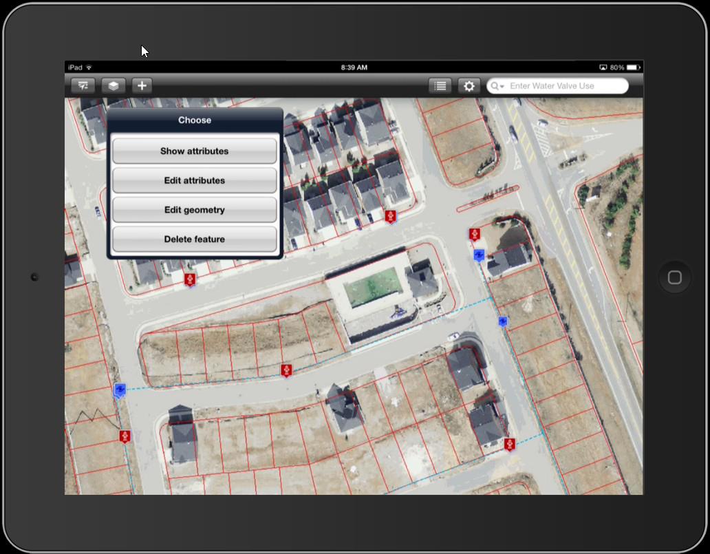 Platform Suite - Mobile MapWorks Application sur Tablette pour le personnel et les équipes sur le terrain, en soutenant sur le terrain une variété de workflows utilisant les données SIG d'entreprise