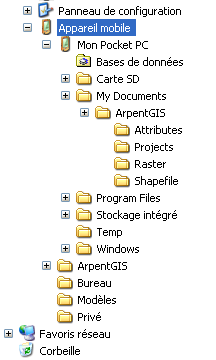 16 4.3. Exporter l image (Raster) vers le Pocket PC Cette fonctionnalité vous permet d exporter la copie d écran de la carte affichée dans la fenêtre Carte du logiciel ArpentGIS-PC.