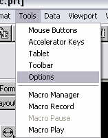 Paramètres par défaut: Pour s'assurer que les pièces sont construites en millimètres, aller dans l'option Tools Options du menu supérieur, puis cliquer sur l'onglet Miscellaneous (il faudra