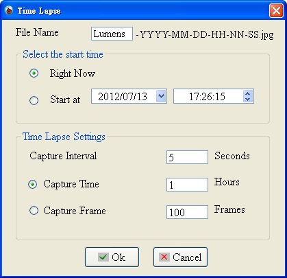 6.7 Laps de temps (Paramètres É clatés) Cliquez pour ouvrir le menu Laps de Temps. 1.