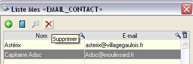 Modifier un contact Vous devez saisir les modifications à réaliser, puis cliquez sur «Enregistrer».