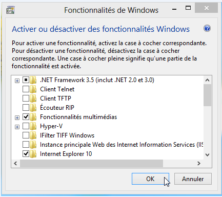 Une fois dans le panneau de configuration : 1. Rendez vous dans Programmes et fonctionnalités, 2. Choisissez «Activer ou désactiver des fonctionnalités Windows» 3.